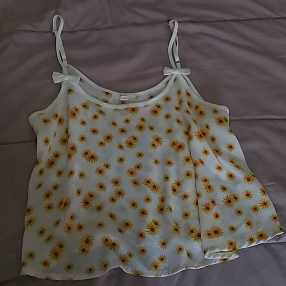 flowy sunflower crop top